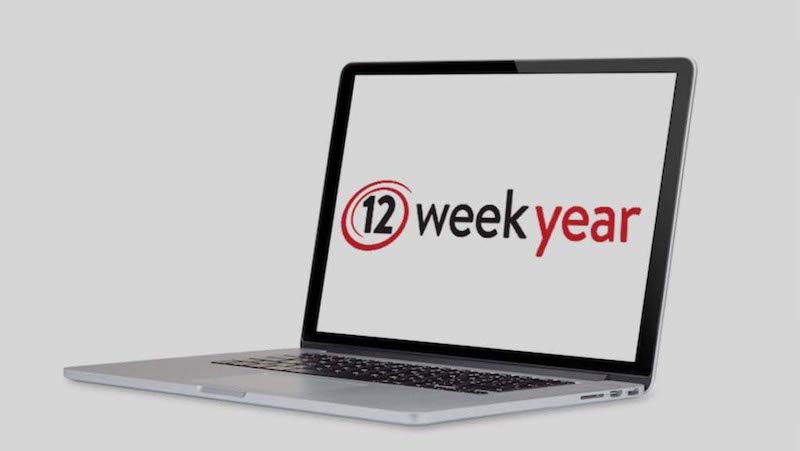 12 Week year logo on laptop